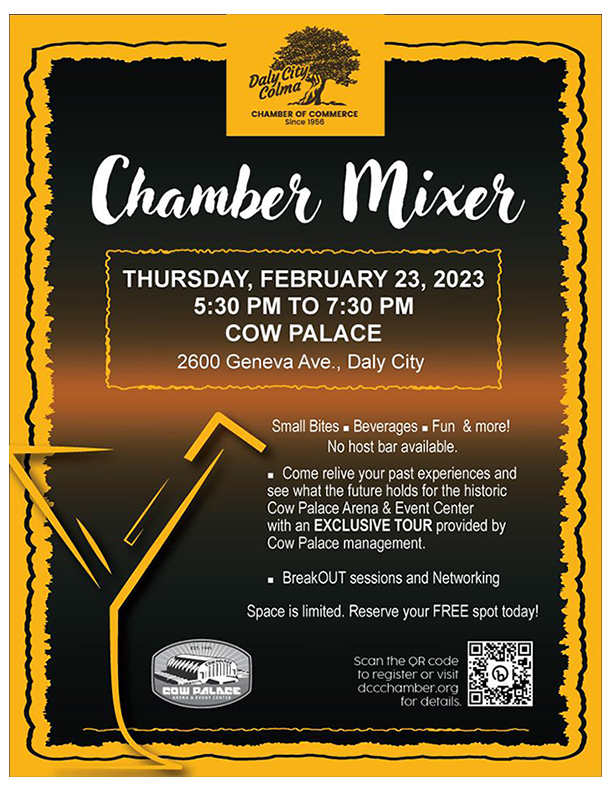 Cow Palace Social Mixer - 5:30pm - 7:30pm 2600 Geneva Ave, Daly City 94014 650-755-3900