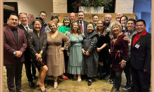 Daly City Colma Chamber of Commerce 2024-2025 Board of Directors and Staff: Back row: Dustin Chase, Lucky Chances Casino; Tony Roldan, Patelco Credit Union; William Chiang, PGE; Adrienne Tissier, Bay Relations; Robert Garrison, Garrison Properties; President Tom Nuris, Law Office of Thomas A Nuris; Daly City Colma Chamber of Commerce 2024-2025 Board of Directors and Staff: Back row: Dustin Chase, Lucky Chances Casino; Tony Roldan, Patelco Credit Union; William Chiang, PGE; Adrienne Tissier, Bay Relations; Robert Garrison, Garrison Properties; President Tom Nuris, Law Office of Thomas A Nuris;
Vice President Kevin Tong, Farmers Insurance: Bob Mclennan, Planet Fitness; Treasurer Matthew DeVincenzi, Classic Bowling Center & Alison Wilson, IT/Communications. Front row: Bradley M. Roxas, Terminix Commercial; Chief Executive Officer Felicia Leong; Eleanor Serrato, City Toyota - Daly City; Monica Devincenzi, Republic Services; Daisy Li, Moonstar Foundation; Secretary Marie Villarosa, Serramonte Center; Ross Sit, Sit Group; Patrick M. Gee, Bank of America & Jaeson Cusing, Cuising Insurance Agency.